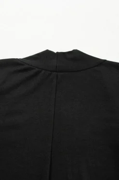 New Dear-Lover Split Long Cardigan and Skinny Pants Lounge Set Black