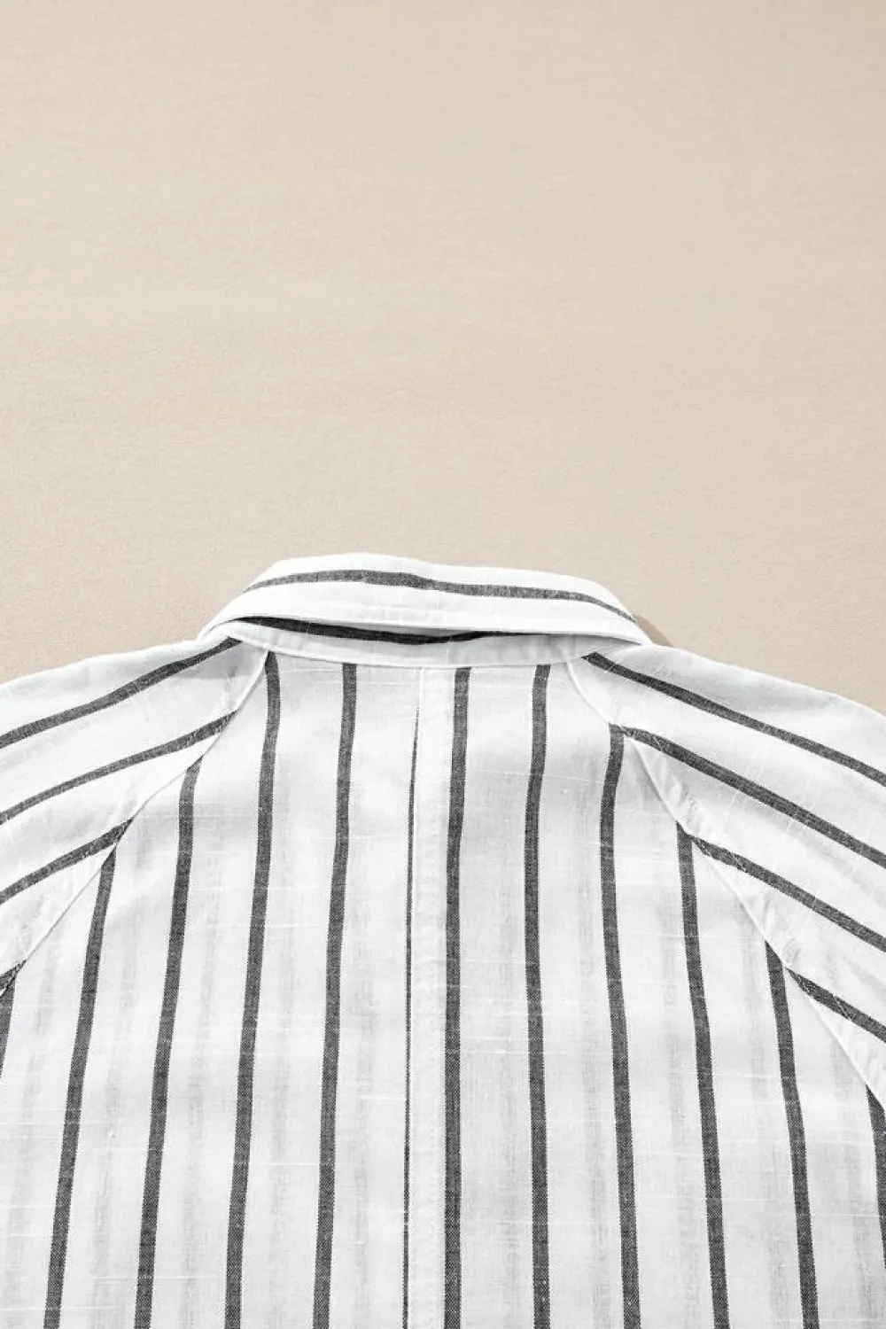 Best Dear-Lover Chest Pocket Buttoned Oversized Shirt Black Stripe