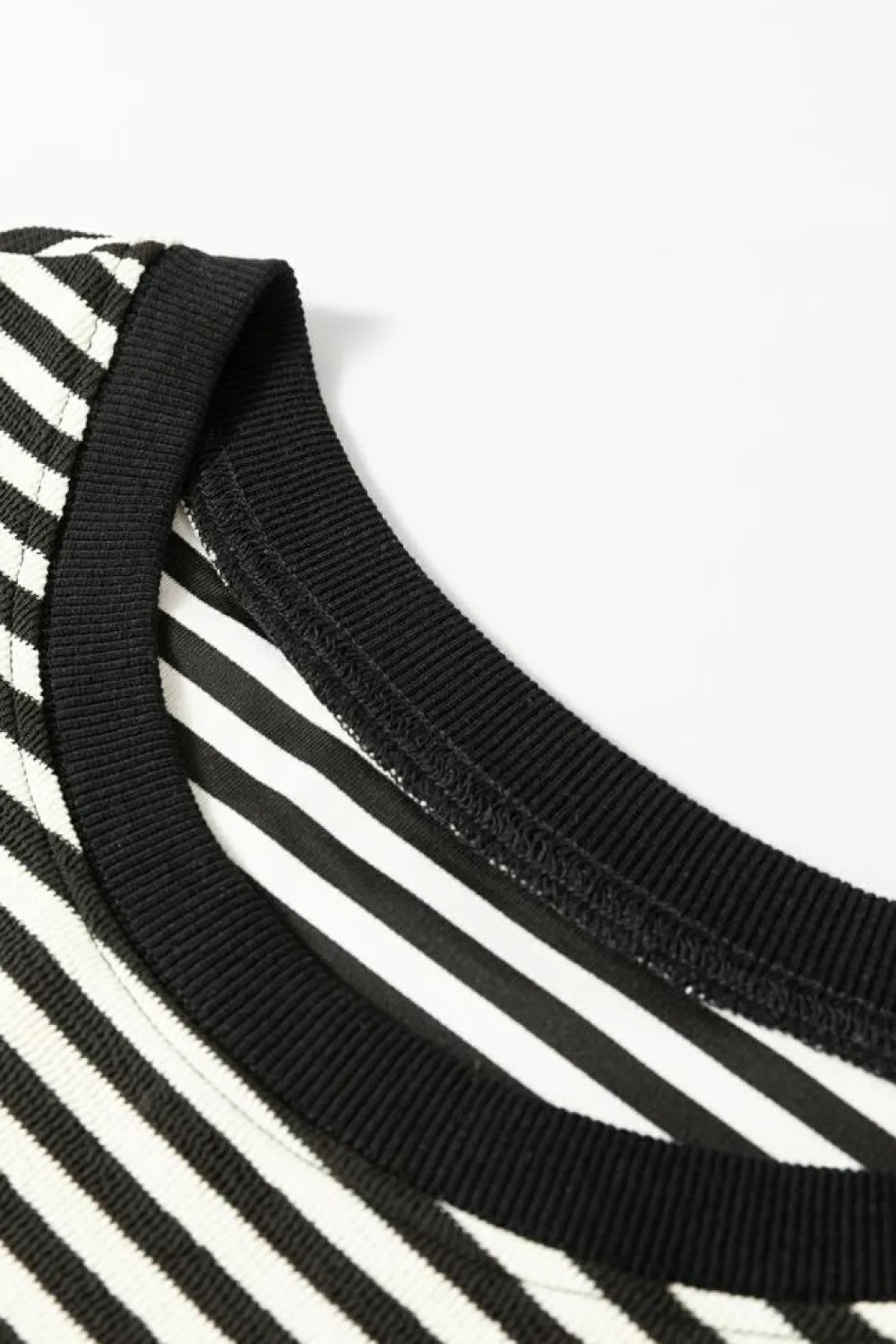 Best Dear-Lover Loose Drop Shoulder Long Sleeve Top Black Stripe
