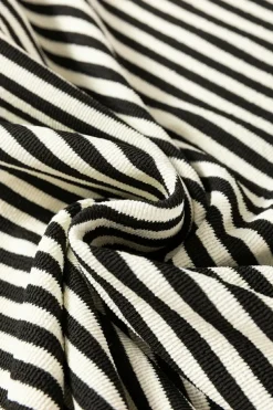 Best Dear-Lover Loose Drop Shoulder Long Sleeve Top Black Stripe