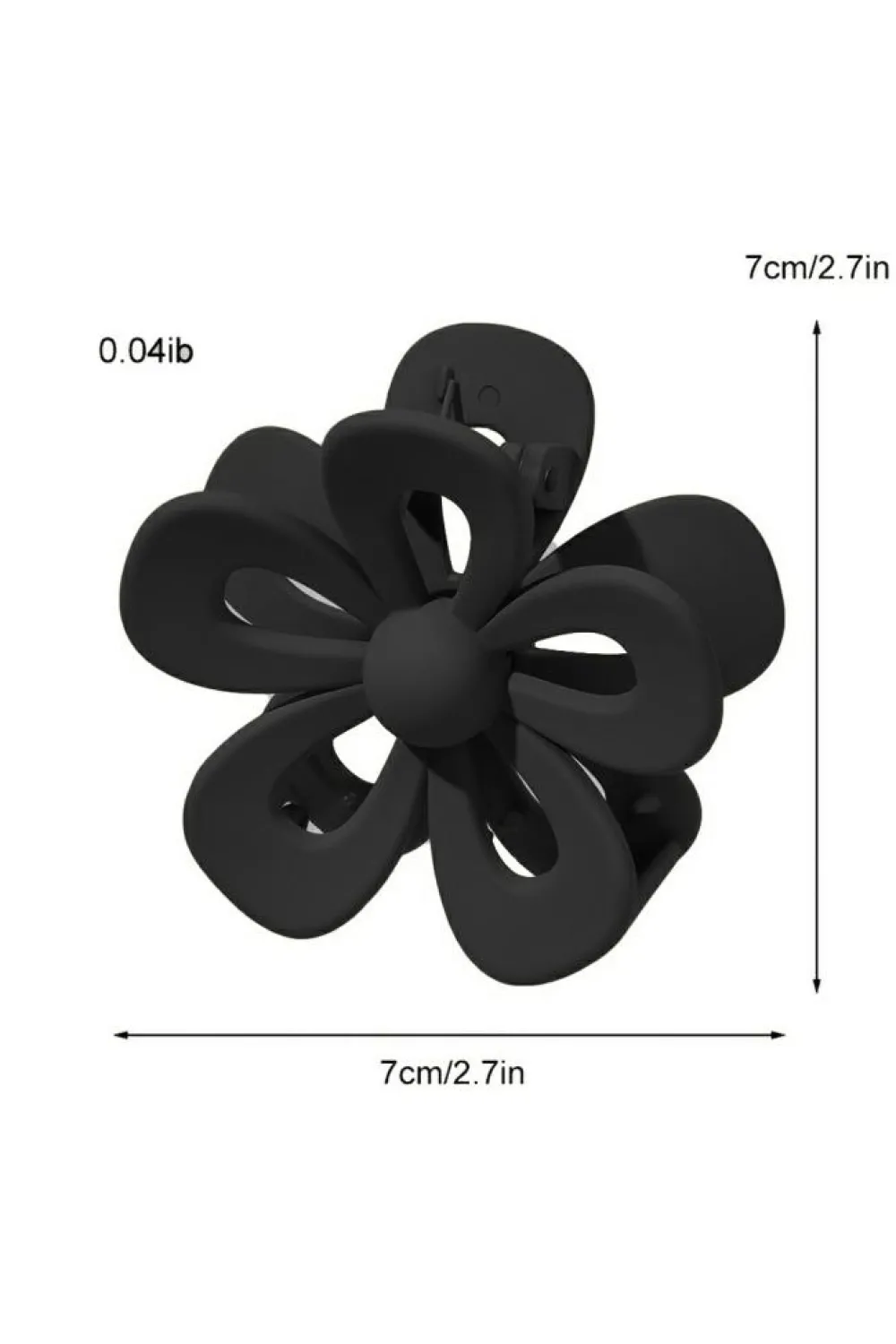 Clearance Dear-Lover Sweet Hollowed Flower Shape Claw Clip Black