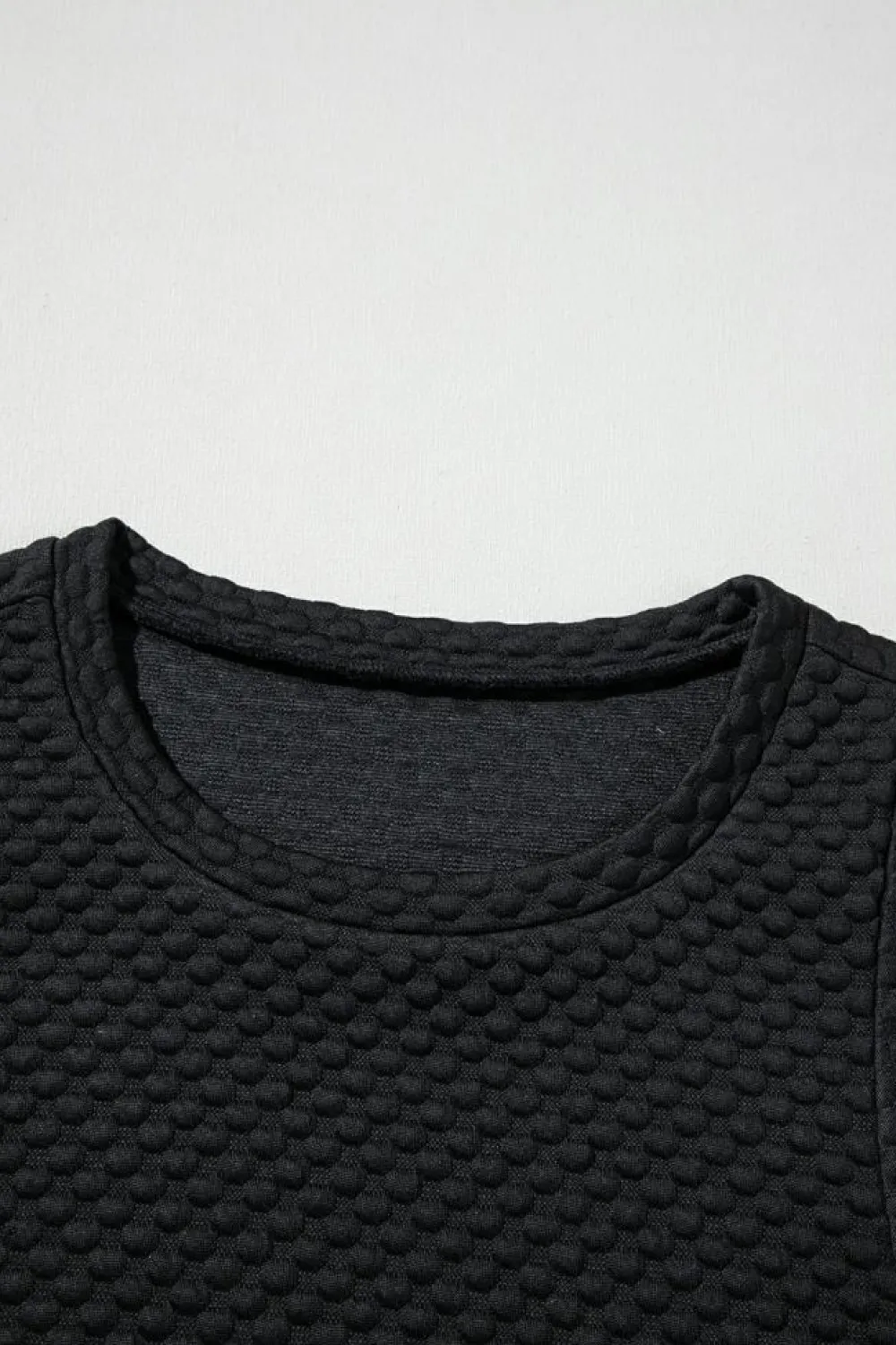 Outlet Dear-Lover Textured Cap Sleeve T-shirt Shift Mini Dress Black