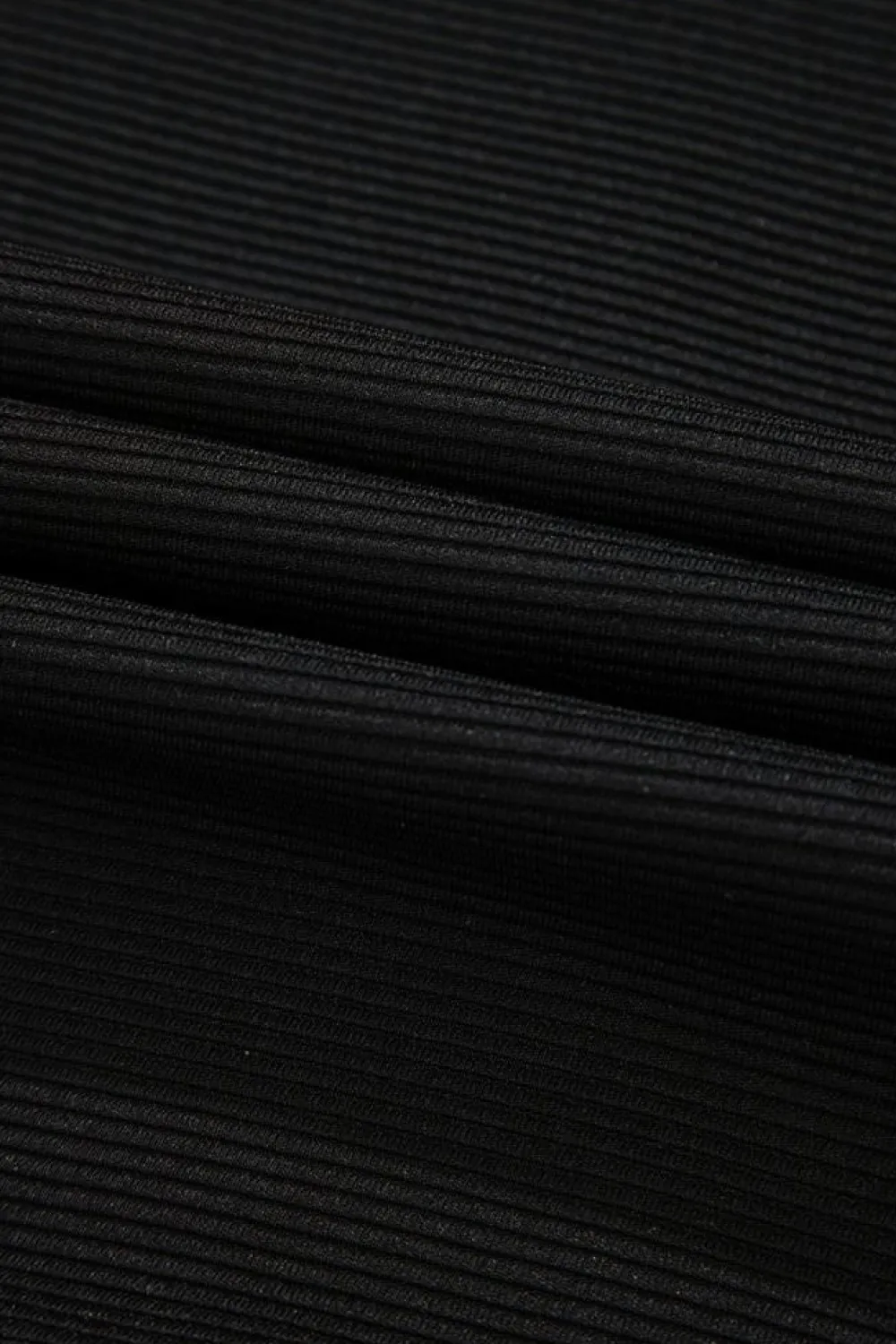 Clearance Dear-Lover Textured Half Zip Kangaroo Pocket Top Drawstring Shorts Set Black