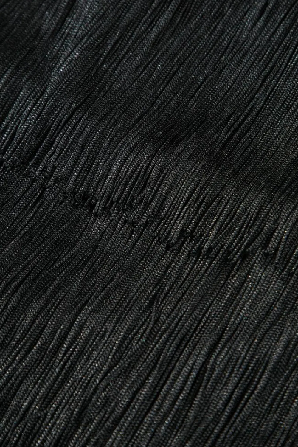 Clearance Dear-Lover Tiered Fringe Trimmed Mini Skirt Black