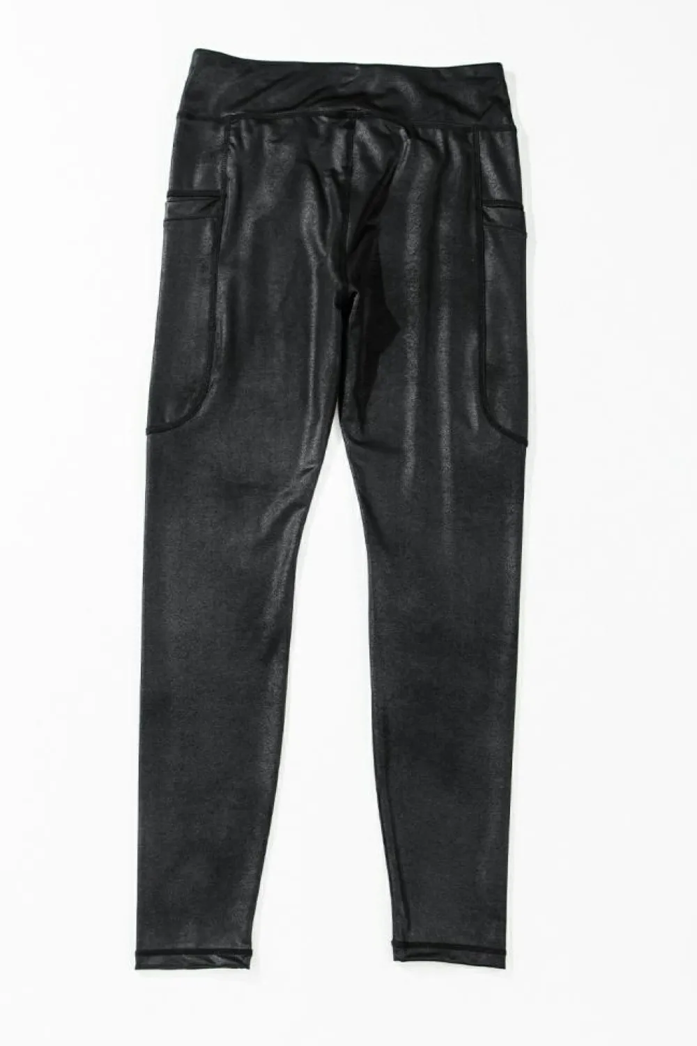 Hot Dear-Lover V Crossover High Waist Pocketed Leggings Black