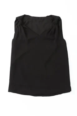 Best Dear-Lover V Neck Knotted Shoulder Vest Black