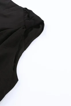 Best Dear-Lover V Neck Knotted Shoulder Vest Black