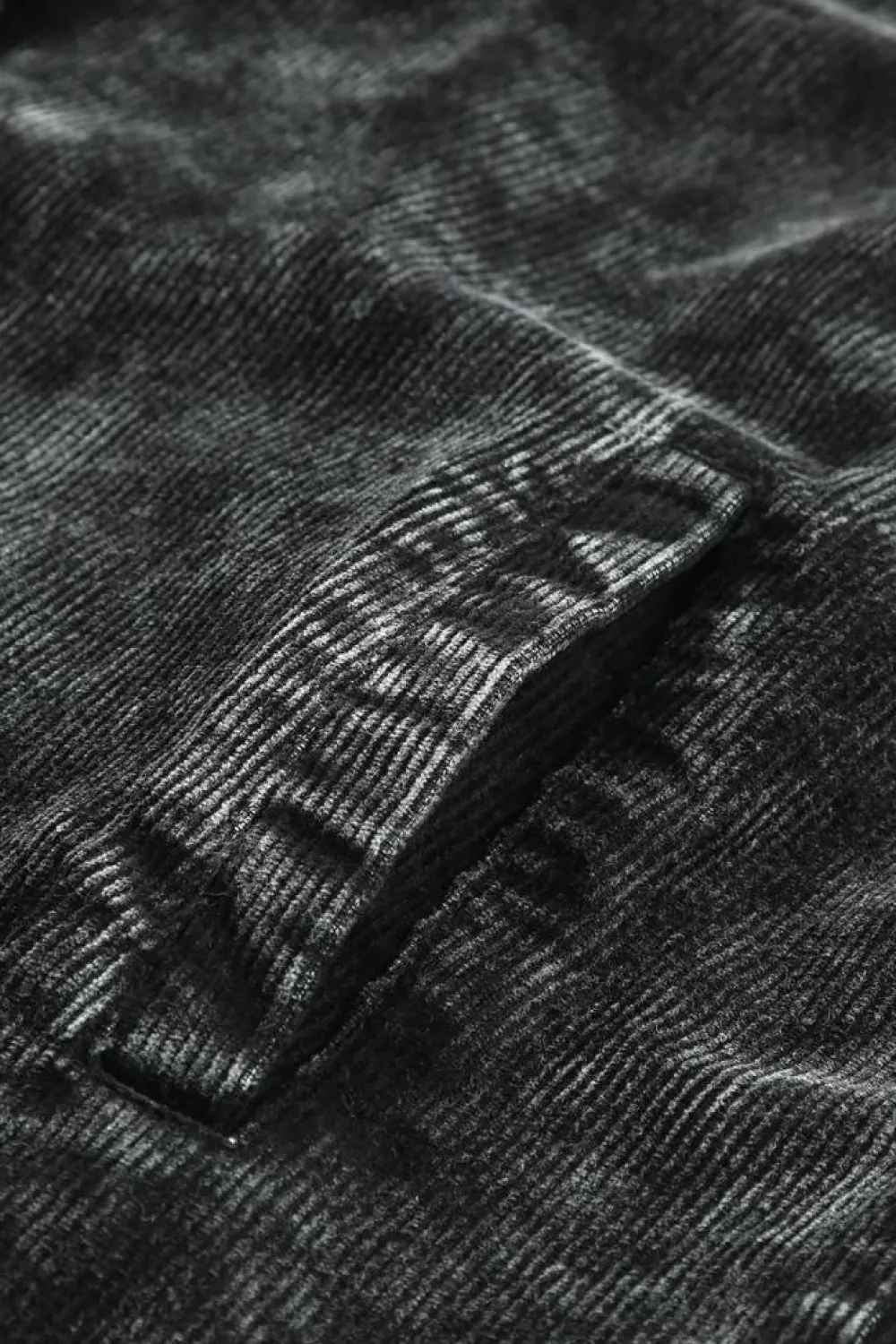 Hot Dear-Lover Vintage Distressed Mineral Wash Oversized Shacket Black