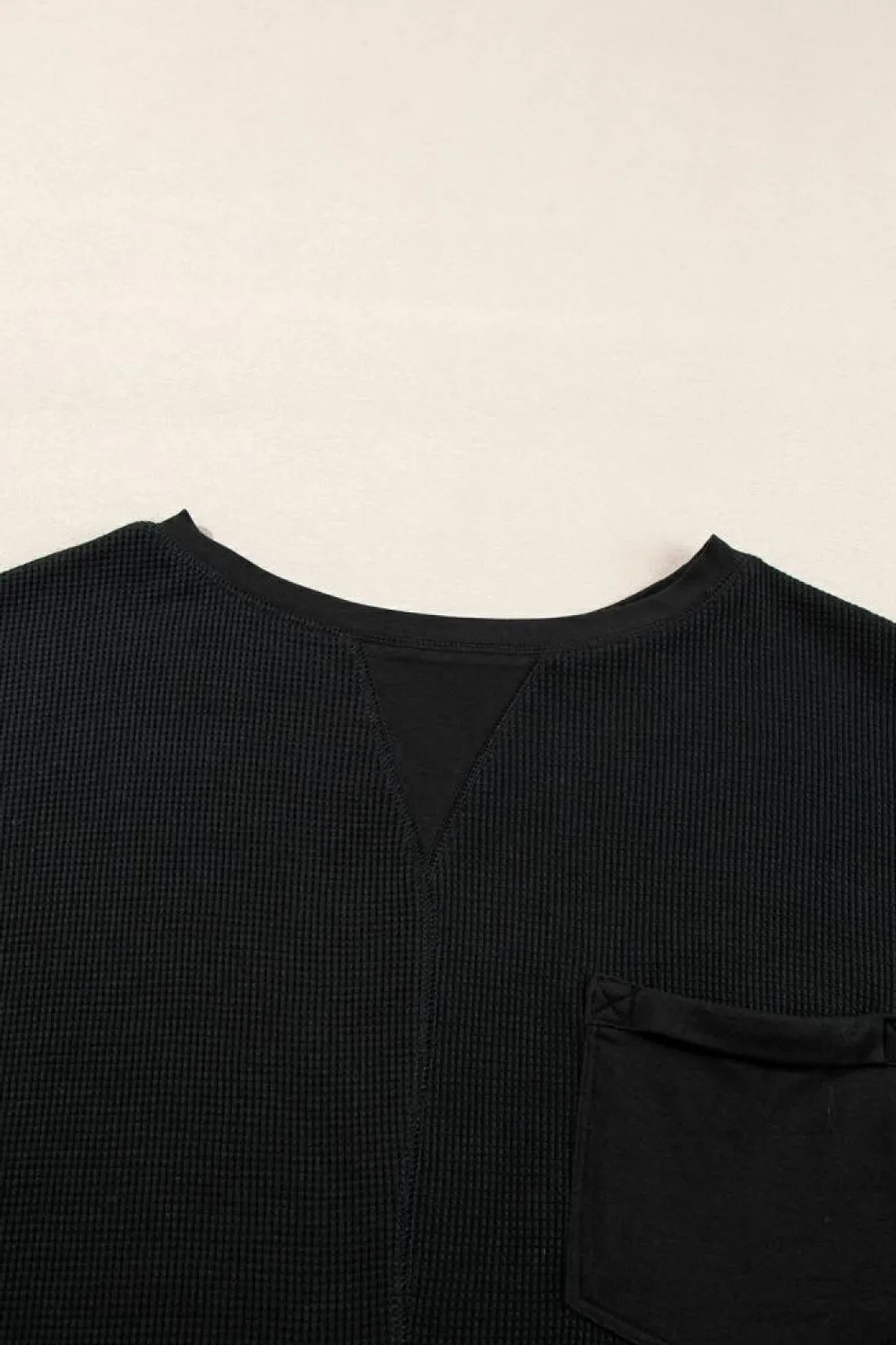 Best Dear-Lover Waffle Knit Oversize Tee and Shorts Set Black