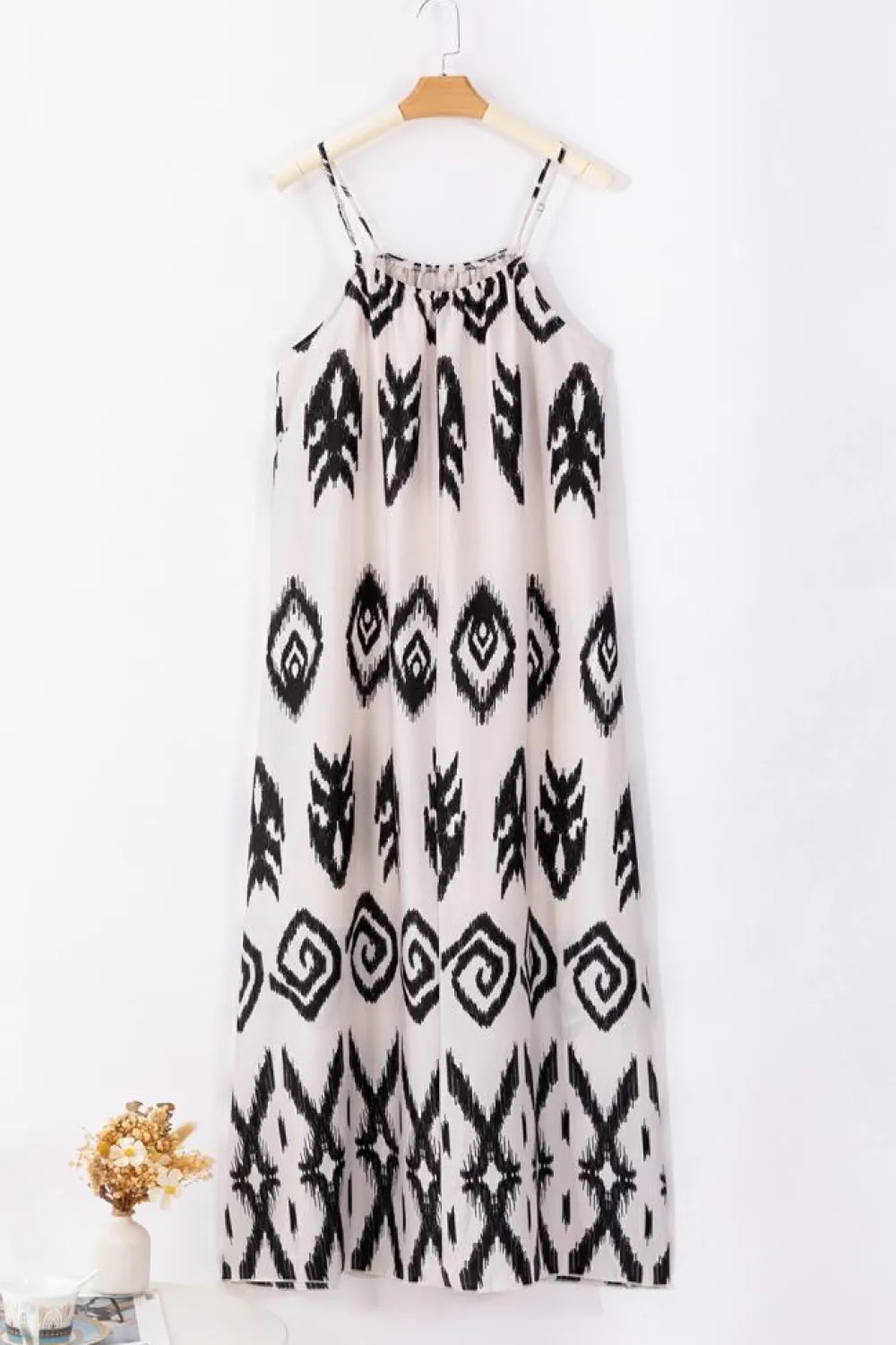 Outlet Dear-Lover Western Aztec Printed Fashion Vacation Sundress Black