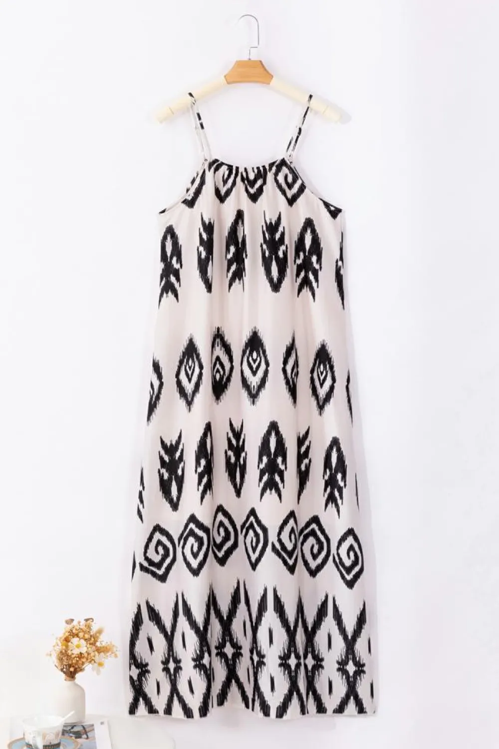 Outlet Dear-Lover Western Aztec Printed Fashion Vacation Sundress Black