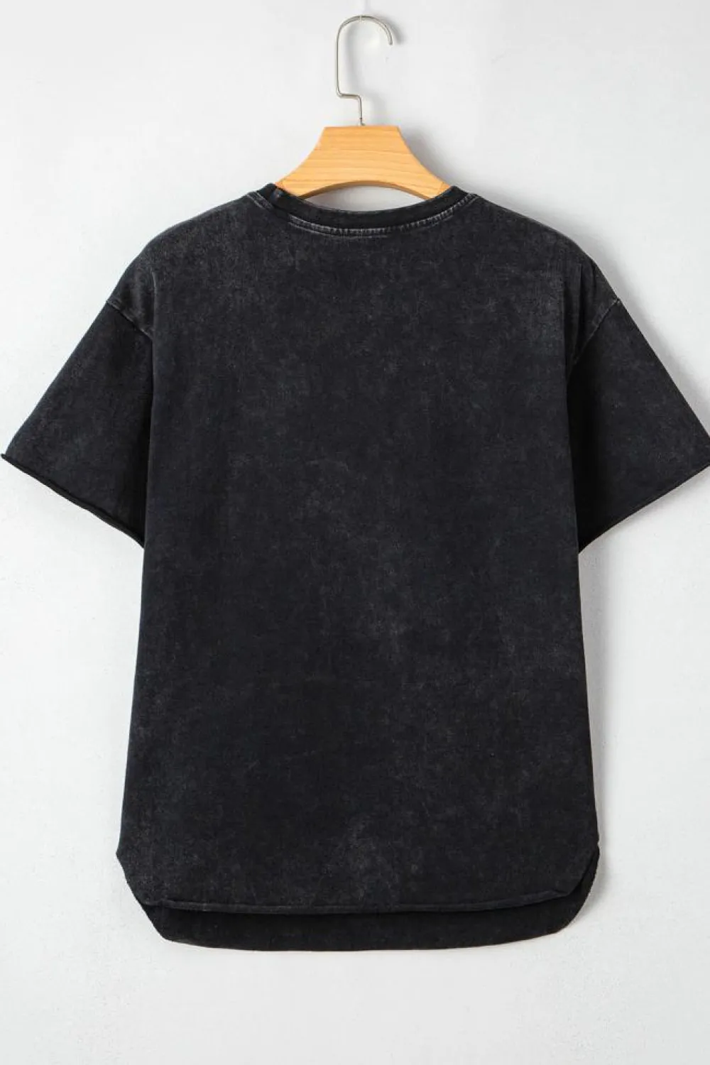Online Dear-Lover Western HOWDY Steer Head Print Side Slits Loose Fit T Shirt Black