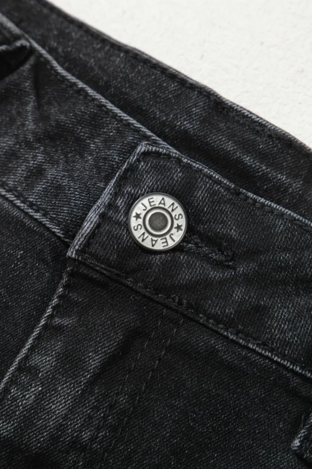 Online Dear-Lover Wide Leg Pocketed High Waist Jeans Black