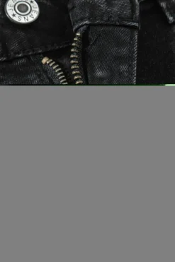 Online Dear-Lover Wide Leg Pocketed High Waist Jeans Black
