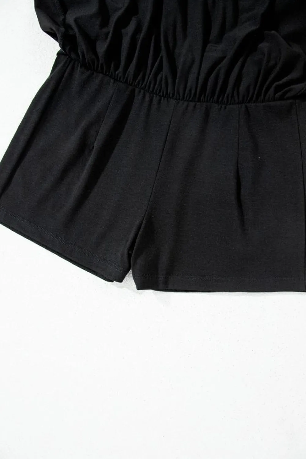 Online Dear-Lover Wide Waistband Ruched Skort Black