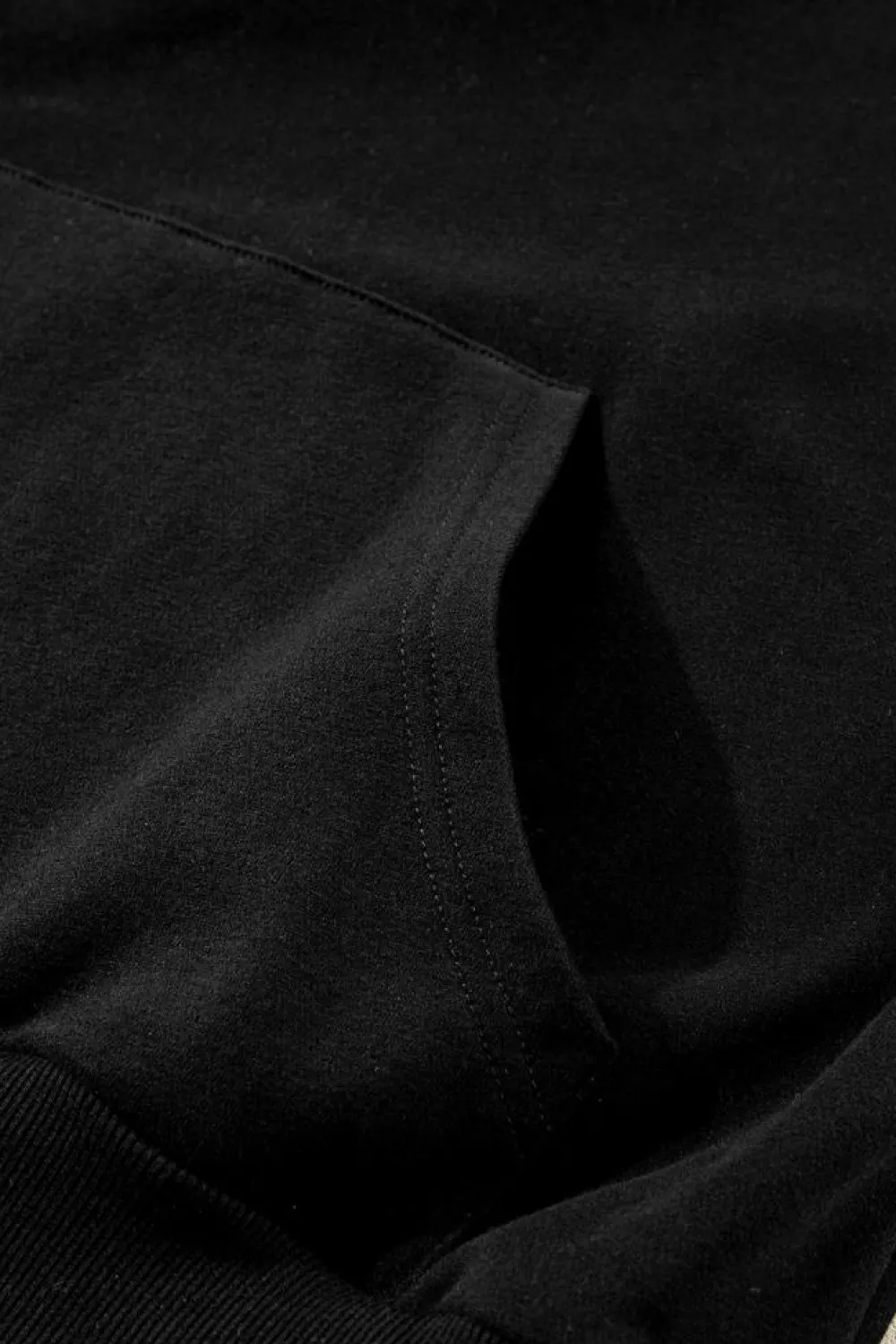 Clearance Dear-Lover Zip-up Stand Neck Kangaroo Pocket Sweatshirt Black
