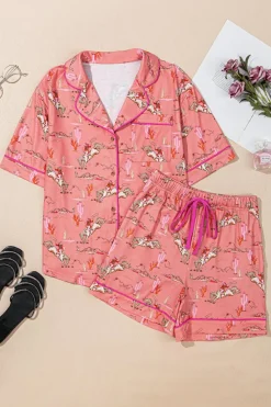 Hot Dear-Lover Cowgirl Country Print Pajamas Set Blossom