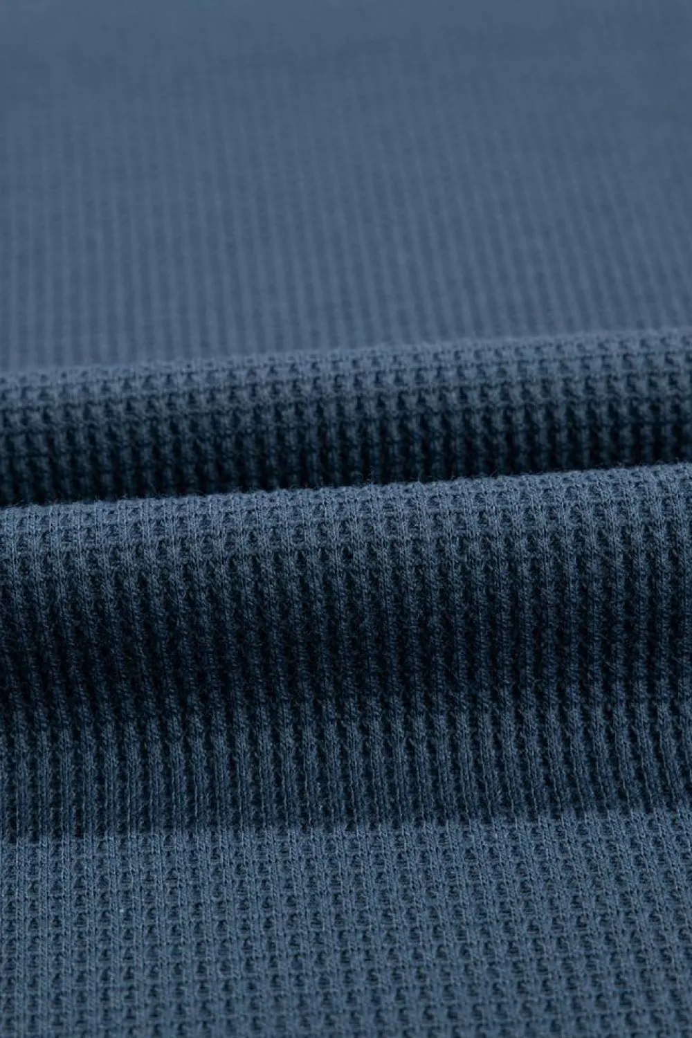 Clearance Dear-Lover Exposed Seam Half Sleeve Knitted V Neck Textured Top Blue