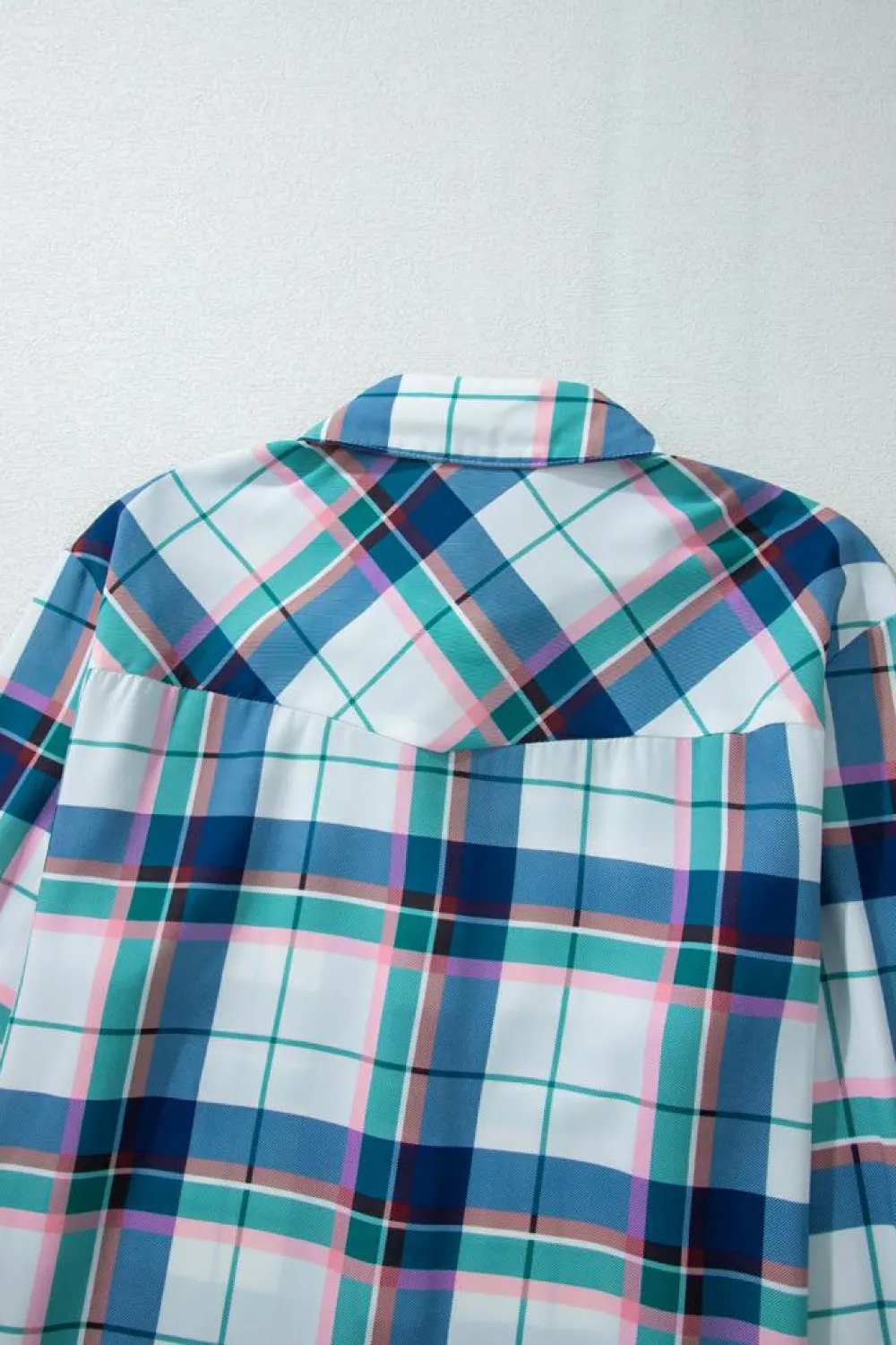 Best Dear-Lover Plaid Print Shirt and Shorts 2Pcs Lounge Set Blue