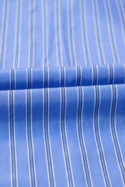 New Dear-Lover Button Up Oversized Casual Shirt Blue Stripe
