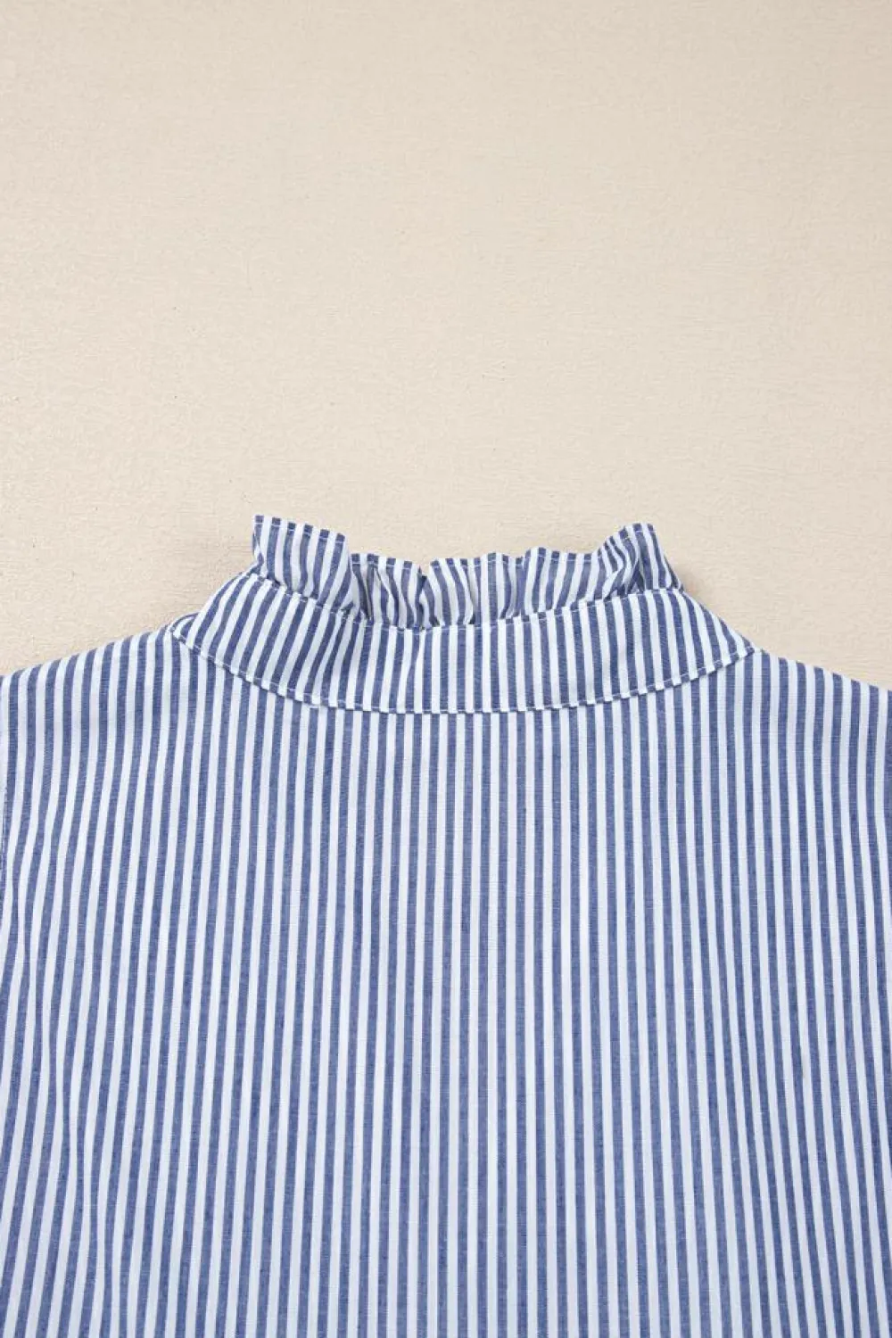 Outlet Dear-Lover Sleeveless Notched V Neck Contrast Ric Rac Mini Dress Blue Stripe