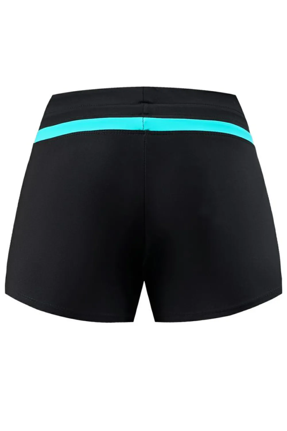 Discount Dear-Lover Blue Trim Black Women Swim Boardshort Black Blue