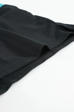 Discount Dear-Lover Blue Trim Black Women Swim Boardshort Black Blue