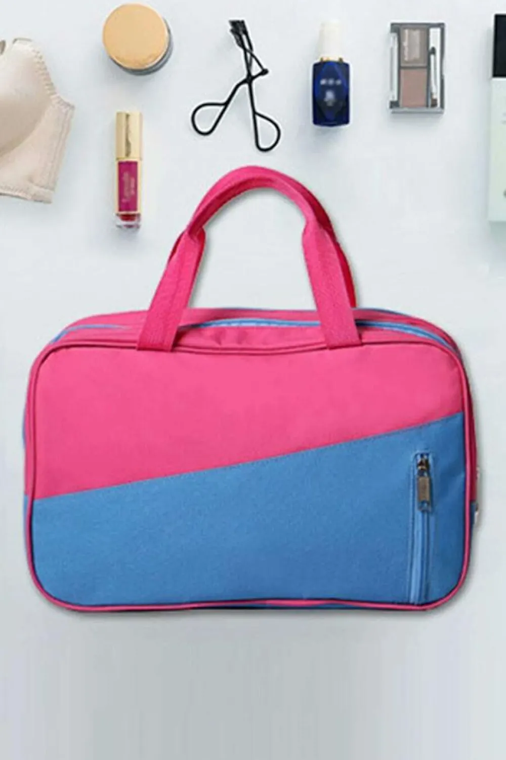 New Dear-Lover Color Block Multi Zip Pocket Portable Yoga Bag Bonbon