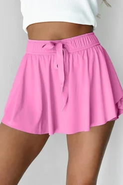 Hot Dear-Lover Drawstring High Waist Lined Tennis Skorts Bonbon