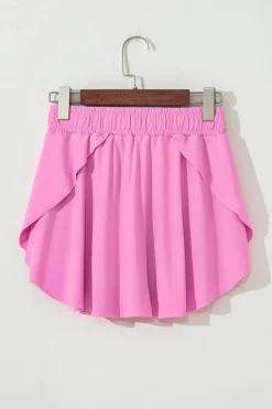 Hot Dear-Lover Drawstring High Waist Lined Tennis Skorts Bonbon