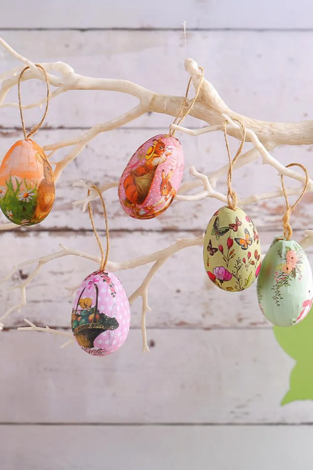Clearance Dear-Lover 6pcs/set Easter Egg Hanging Home Decoration with Basket Bonbon