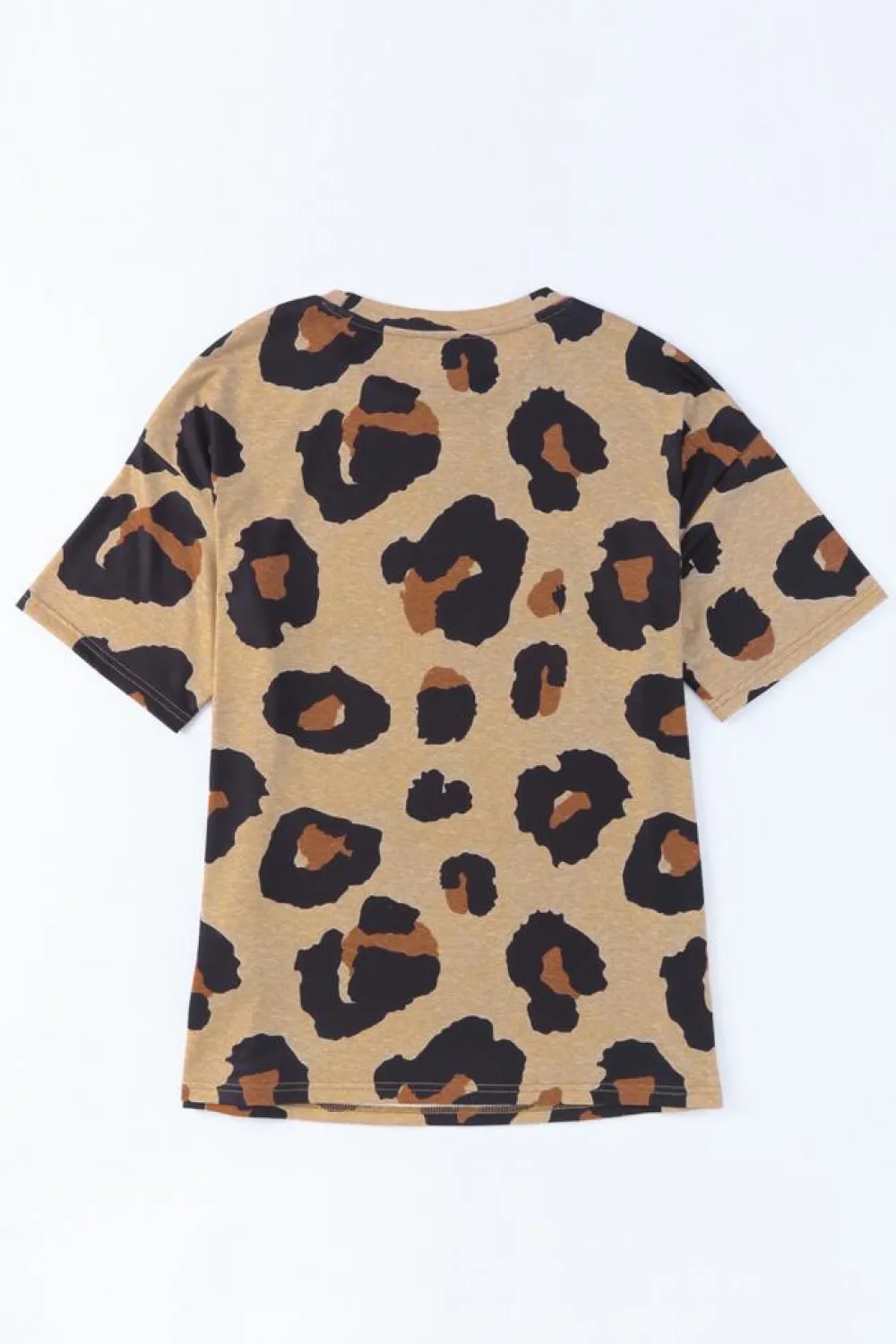 Clearance Dear-Lover Boyfriend Print Loose T Shirt Leopard
