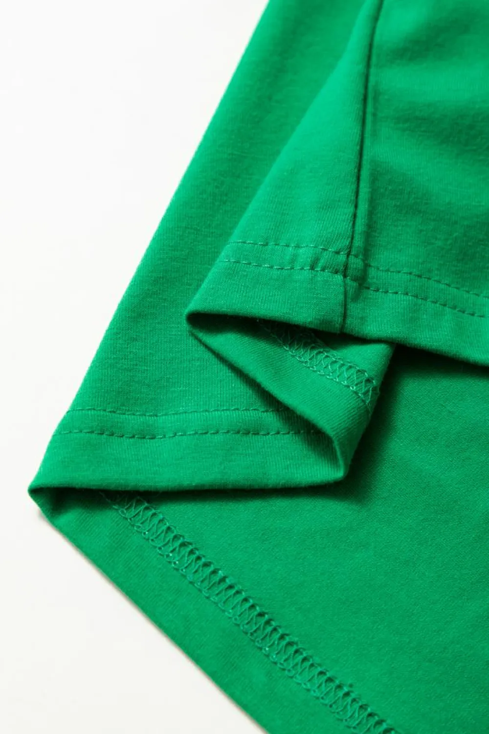 Hot Dear-Lover Casual Plain Crew Neck Tee Bright Green