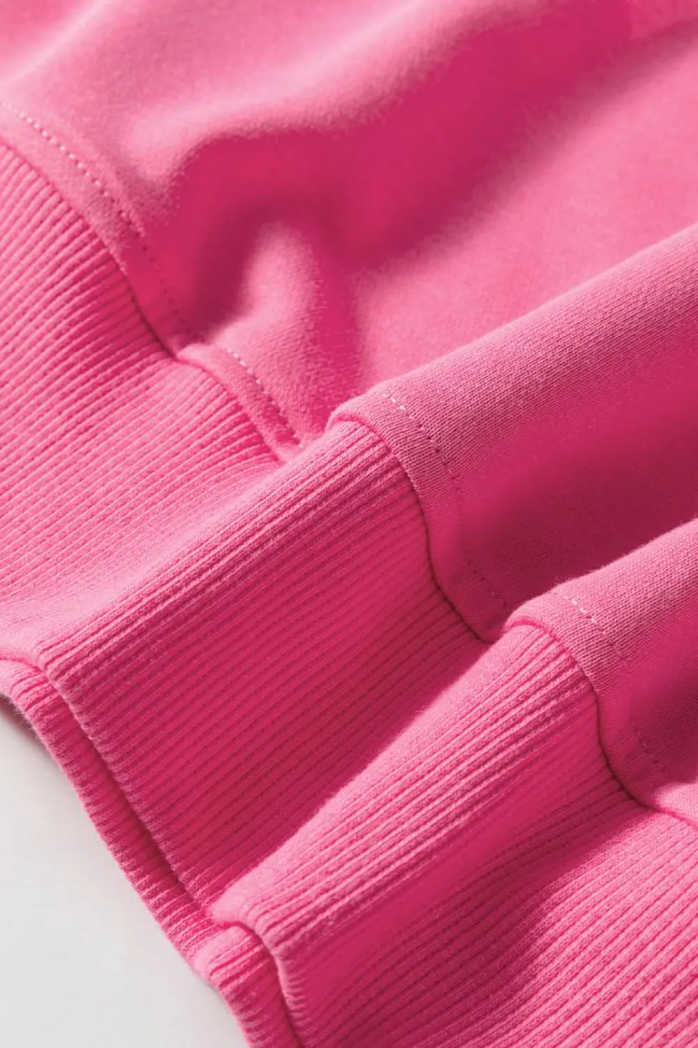 New Dear-Lover Colorblock Patchwork Drop Shoulder Sweatshirt Bright Pink