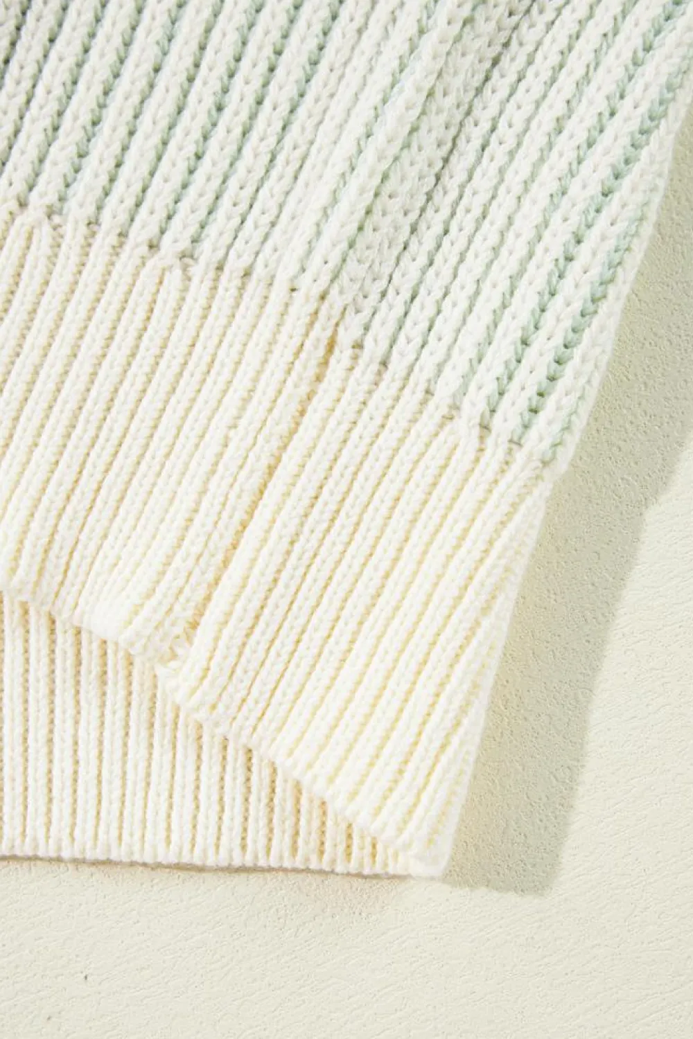 Outlet Dear-Lover Colorblock Textured Knit Bubble Sleeve Sweater Brown
