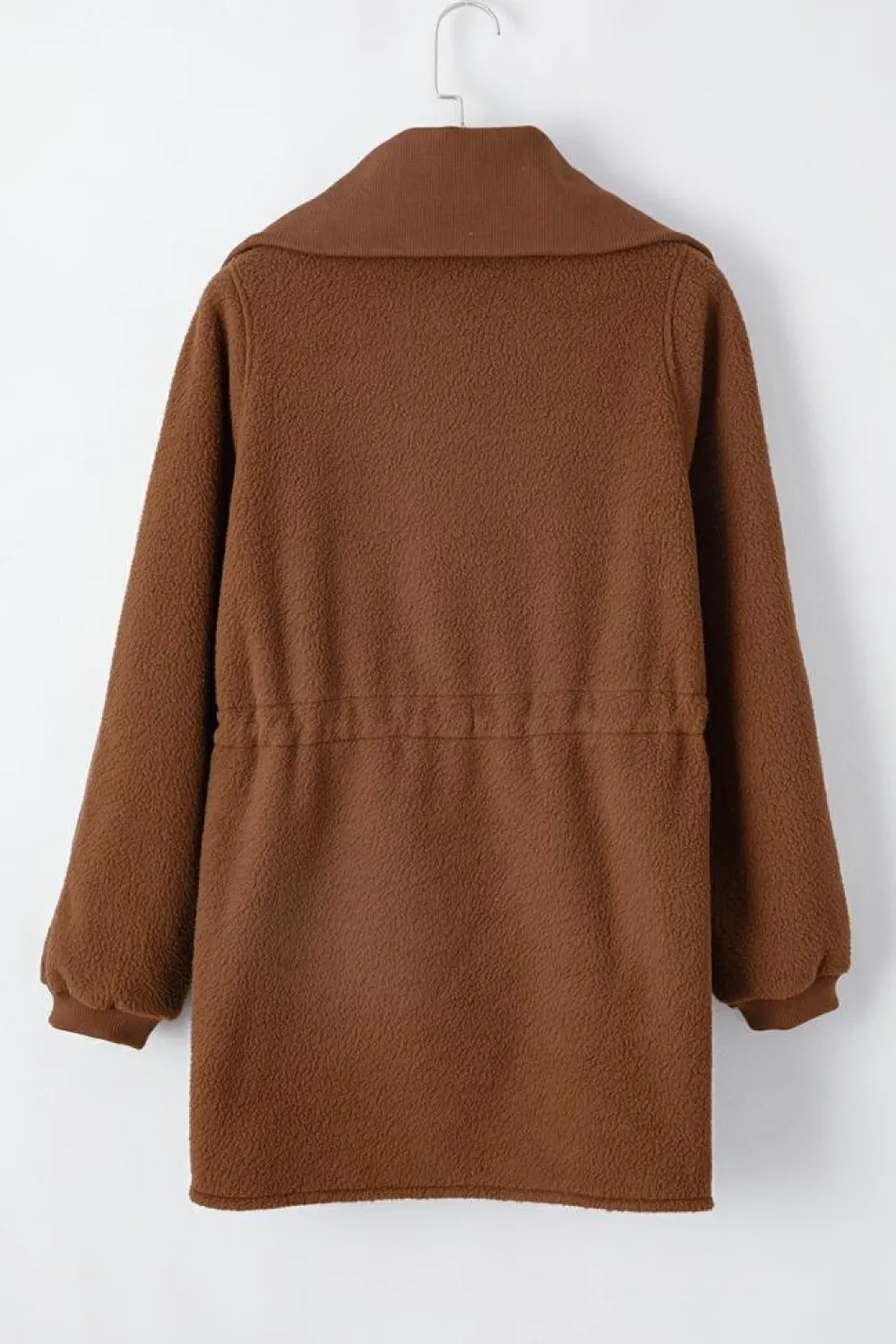 Outlet Dear-Lover Half Zip Fleece Pullover Sweatshirt Brown