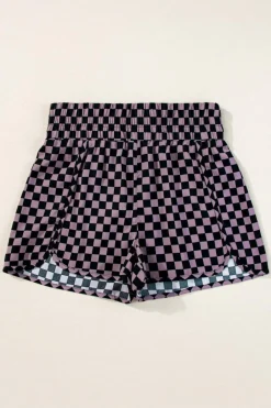 Discount Dear-Lover Leopard High Waisted Athletic Shorts Brown