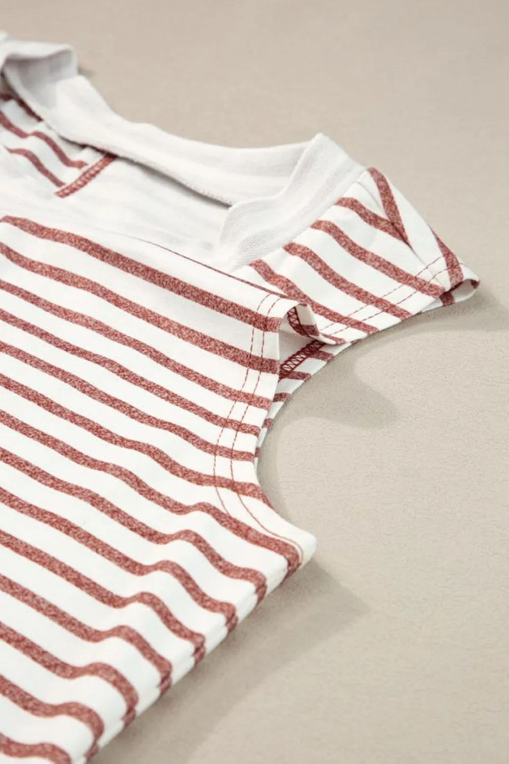 Sale Dear-Lover Colorblock Loose Tank Top Brown Stripe