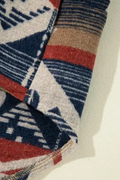 Outlet Dear-Lover Western Aztec Collared Button-up Sweatshirt Brown