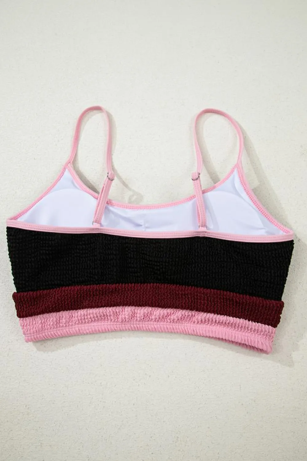 Online Dear-Lover Color Block High Waisted Sexy Bikini Set Burgundy