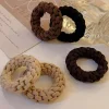 Hot Dear-Lover 5 Piece Thick Braided Hair Tie Set Camel