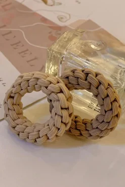 Hot Dear-Lover 5 Piece Thick Braided Hair Tie Set Camel