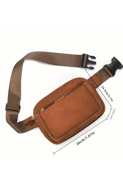 Online Dear-Lover Minimalist Multi-zipped Crossbody Bag Camel