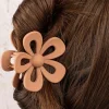 Clearance Dear-Lover Sweet Hollowed Flower Shape Claw Clip Camel