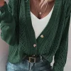 Discount Dear-Lover Open Knit Drop Shoulder Sweater Cardigan Canton