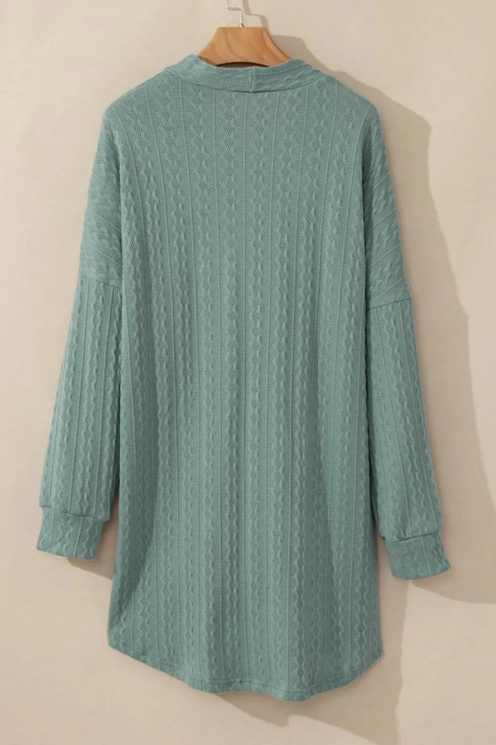 New Dear-Lover Textured Knit Side Pockets Open Front Cardigan Canton