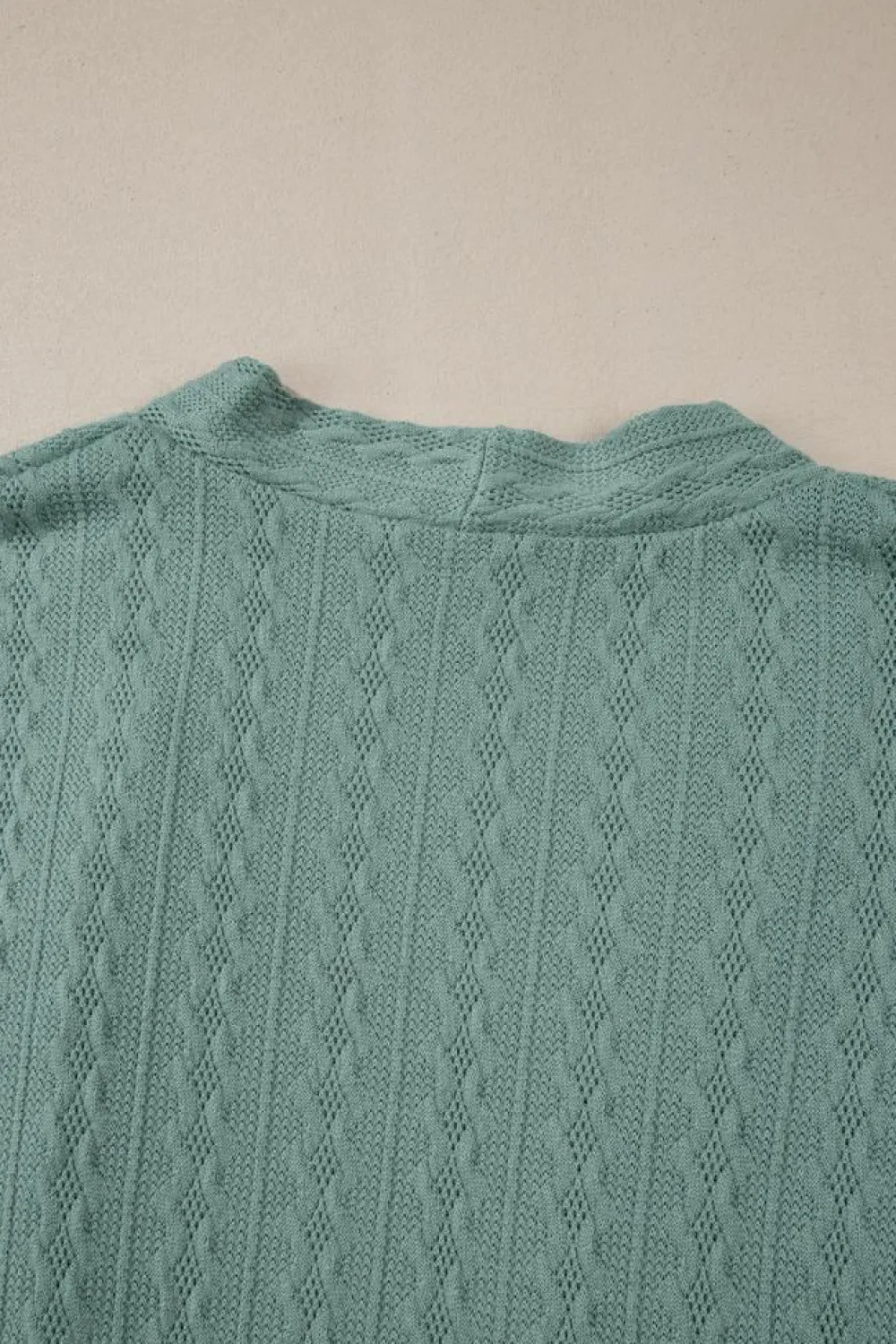 New Dear-Lover Textured Knit Side Pockets Open Front Cardigan Canton