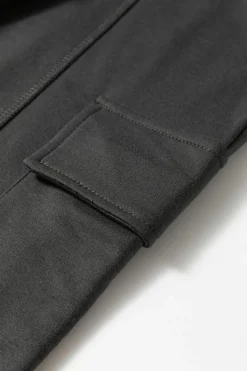 Fashion Dear-Lover Cargo Pockets Drawstring Sweatpants Carbon Grey