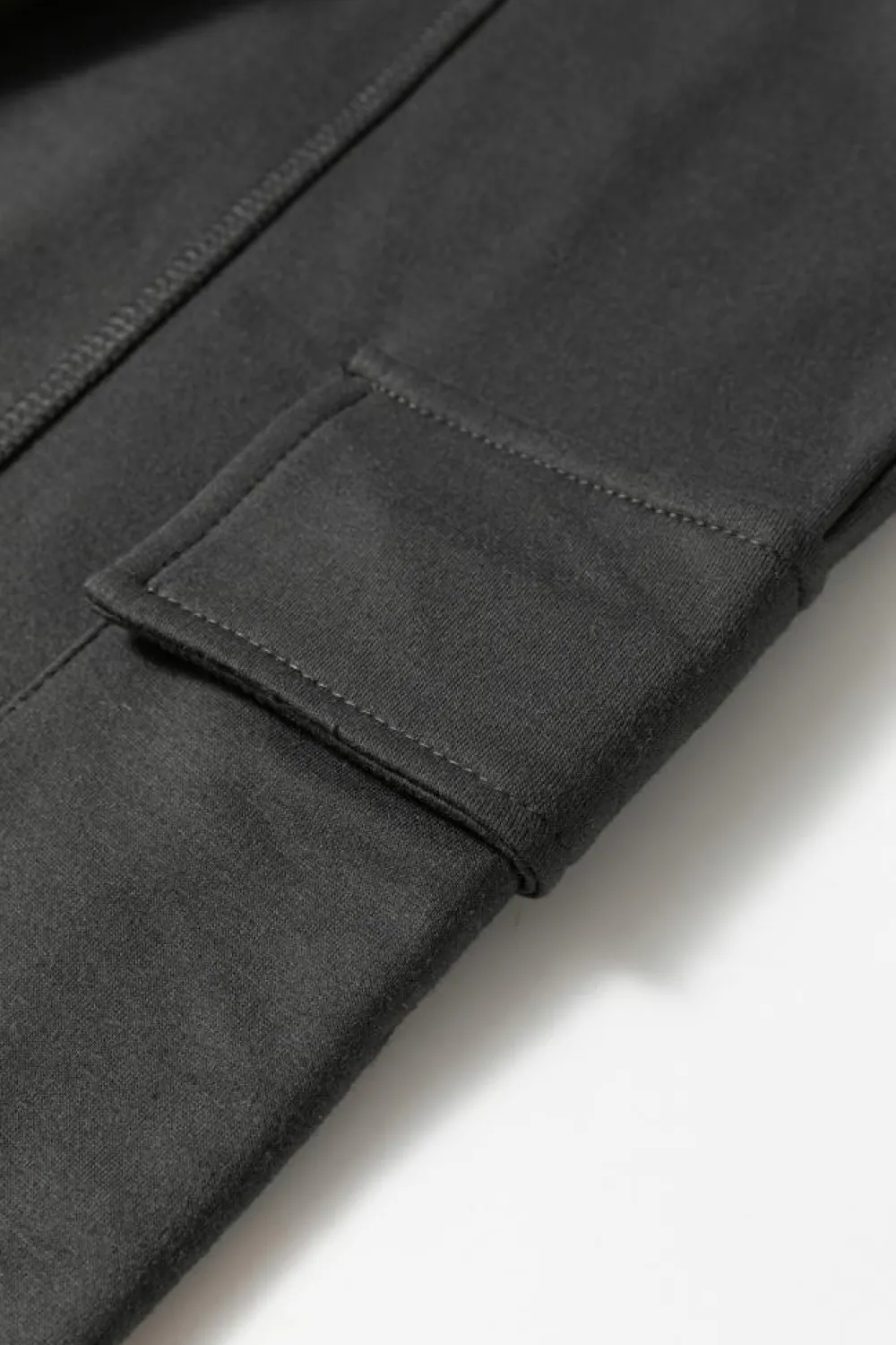 Fashion Dear-Lover Cargo Pockets Drawstring Sweatpants Carbon Grey