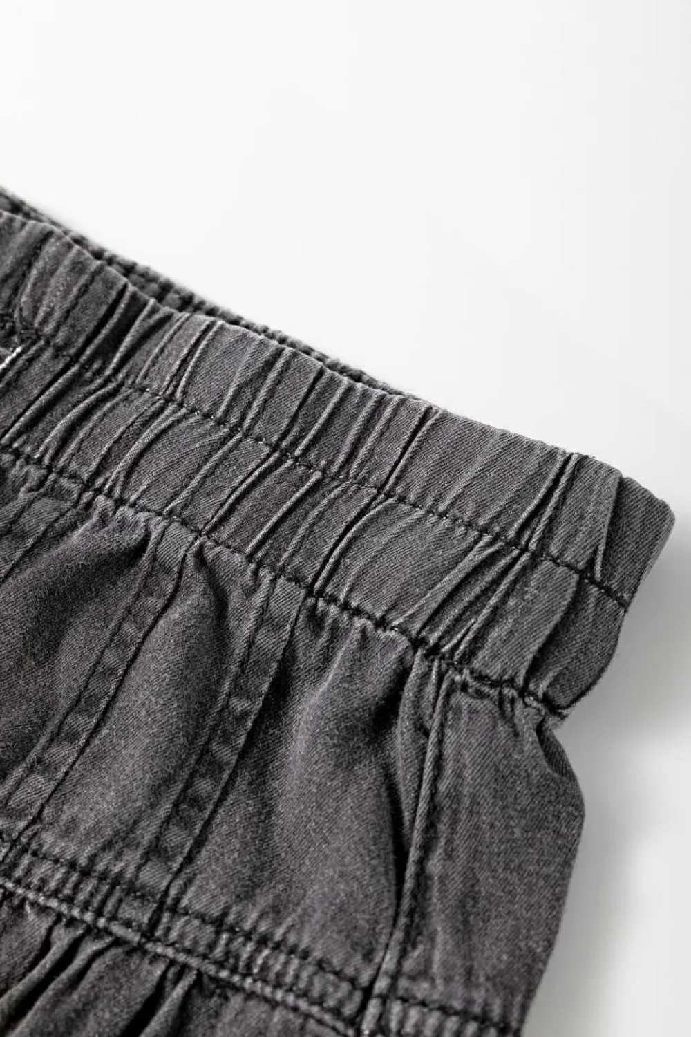 Sale Dear-Lover Mineral Wash Button Fly Waist Wide Leg Jeans Carbon Grey